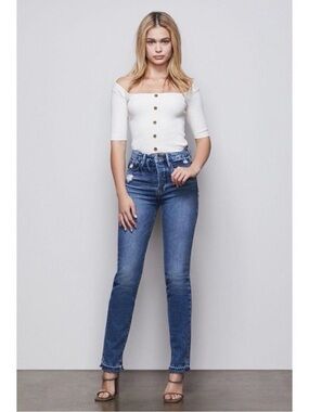 Good American Good Boy Double Slit Super High Rise Jeans, 10/30